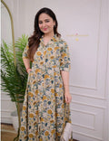 Multicolor Cotton Blend Printed Kurti Set For Women
